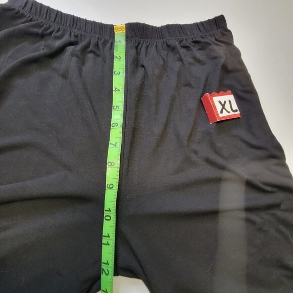 Black Leggings Comfy leggings with Lace Trim -Sizes  M L  XL - NEW - Picture 12 of 13